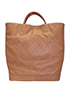 Perforated Quilted Chain Tote, back view